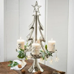 Adventskranz^LOBERON Adventskranzständer Gaetana silber