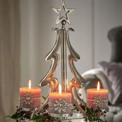 Adventskranz^LOBERON Adventskranzständer Gaetana silber
