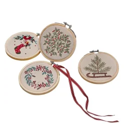 Weihnachtliche Deko-Objekte^LOBERON Anhänger 4er Set Seravas