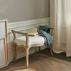 Bänke|Sitzmöbel^LOBERON Bank Pierremont creme/antikbraun