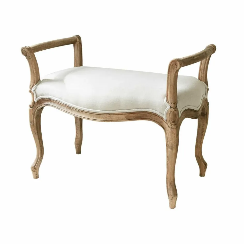 Bänke|Sitzmöbel^LOBERON Bank Pierremont creme/antikbraun