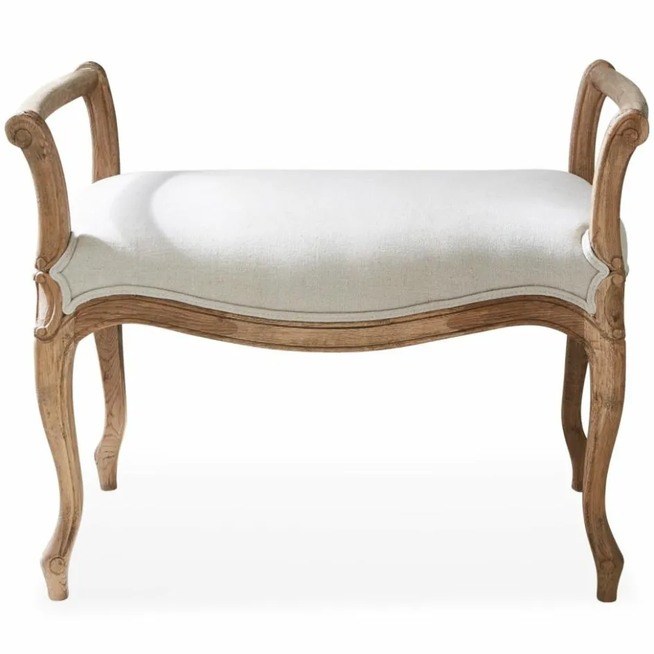 Bänke|Sitzmöbel^LOBERON Bank Pierremont creme/antikbraun