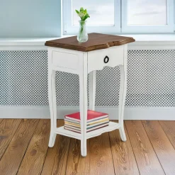 Beistelltische|Nachttische^LOBERON Beistelltisch Finstock antikweiß