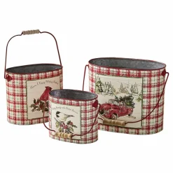 Weihnachtliche Deko-Objekte^LOBERON Übertopf 3er Set Fuzzy