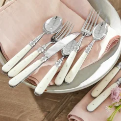 Besteck|Besteck^LOBERON Besteck Bigeste silber/weiß