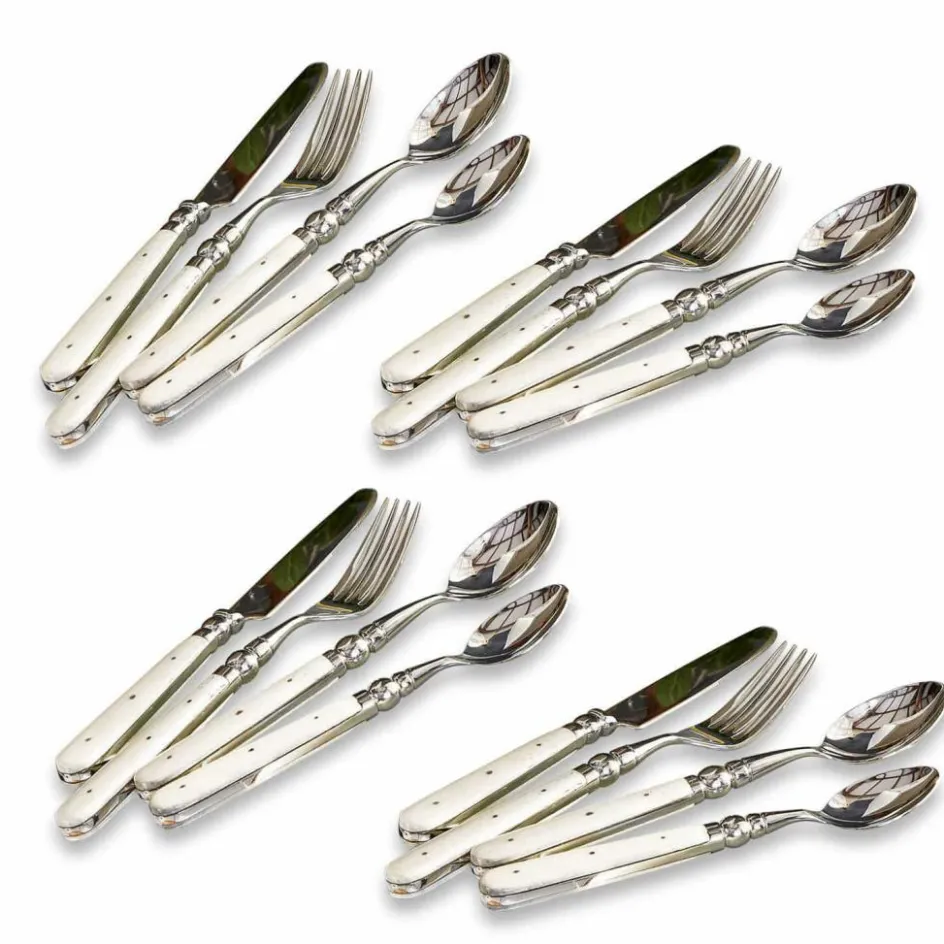 Besteck|Besteck^LOBERON Besteck Bigeste silber/weiß