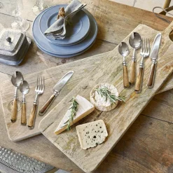 Besteck|Besteck^LOBERON Besteck Bigeste silber/braun