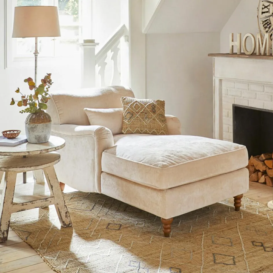 Sofas|Sofas^LOBERON Chaiselongue Isa creme