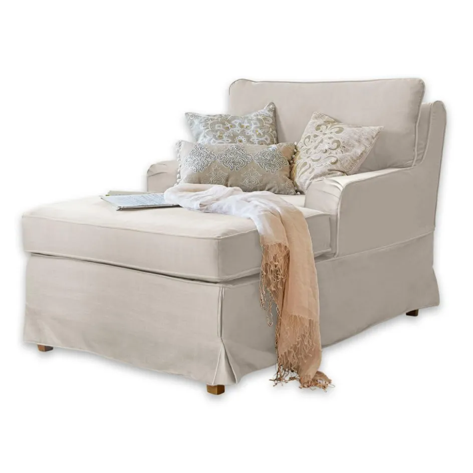 Sessel|Sessel^LOBERON Chaiselongue Myersville creme