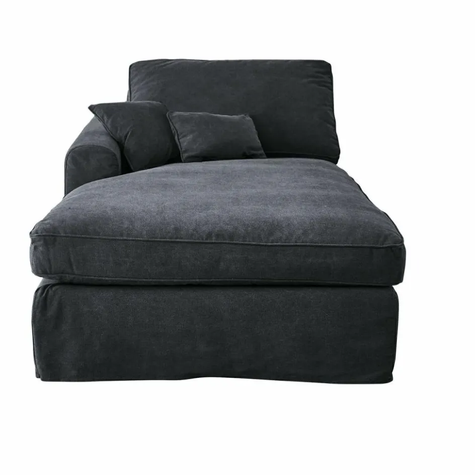 Sofas|Sofas^LOBERON Chaiselongue Seaford dunkelgrau