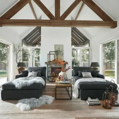 Sofas|Sofas^LOBERON Chaiselongue Seaford dunkelgrau