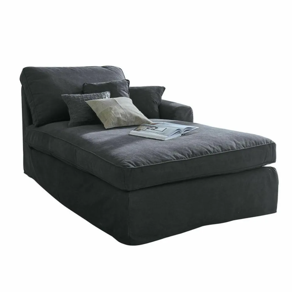 Sofas|Sofas^LOBERON Chaiselongue Seaford dunkelgrau