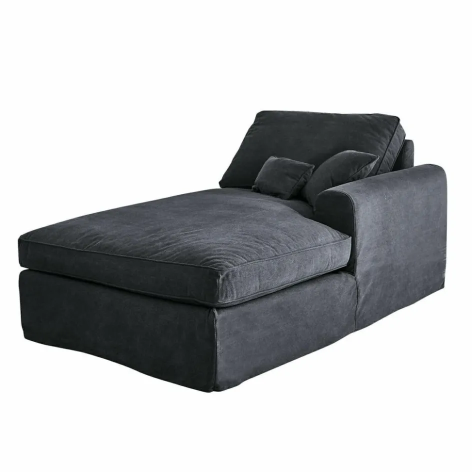 Sofas|Sofas^LOBERON Chaiselongue Seaford dunkelgrau