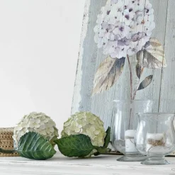 Kunst- & Trockenblumen|Dekoration^LOBERON Dekoblume 2er Set Hortensie grün/weiß