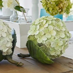Kunst- & Trockenblumen|Dekoration^LOBERON Dekoblume 2er Set Hortensie grün/weiß