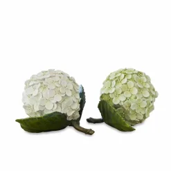 Kunst- & Trockenblumen|Dekoration^LOBERON Dekoblume 2er Set Hortensie grün/weiß