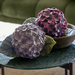 Kunst- & Trockenblumen|Dekoration^LOBERON Dekoblume 2er Set Hortensie lila/pink