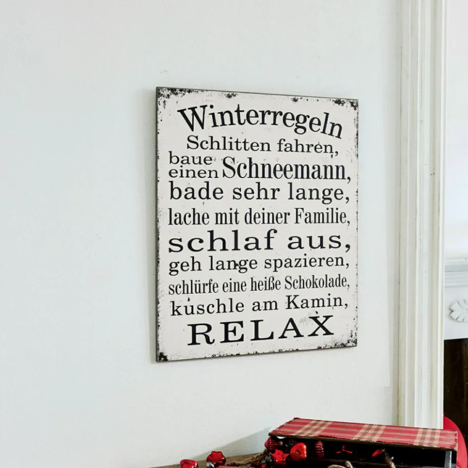 Bilder|Dekoration^LOBERON Dekoboard Winterregeln