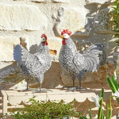 Gartendekoration^LOBERON Deko-Huhn 2er Set Mannis