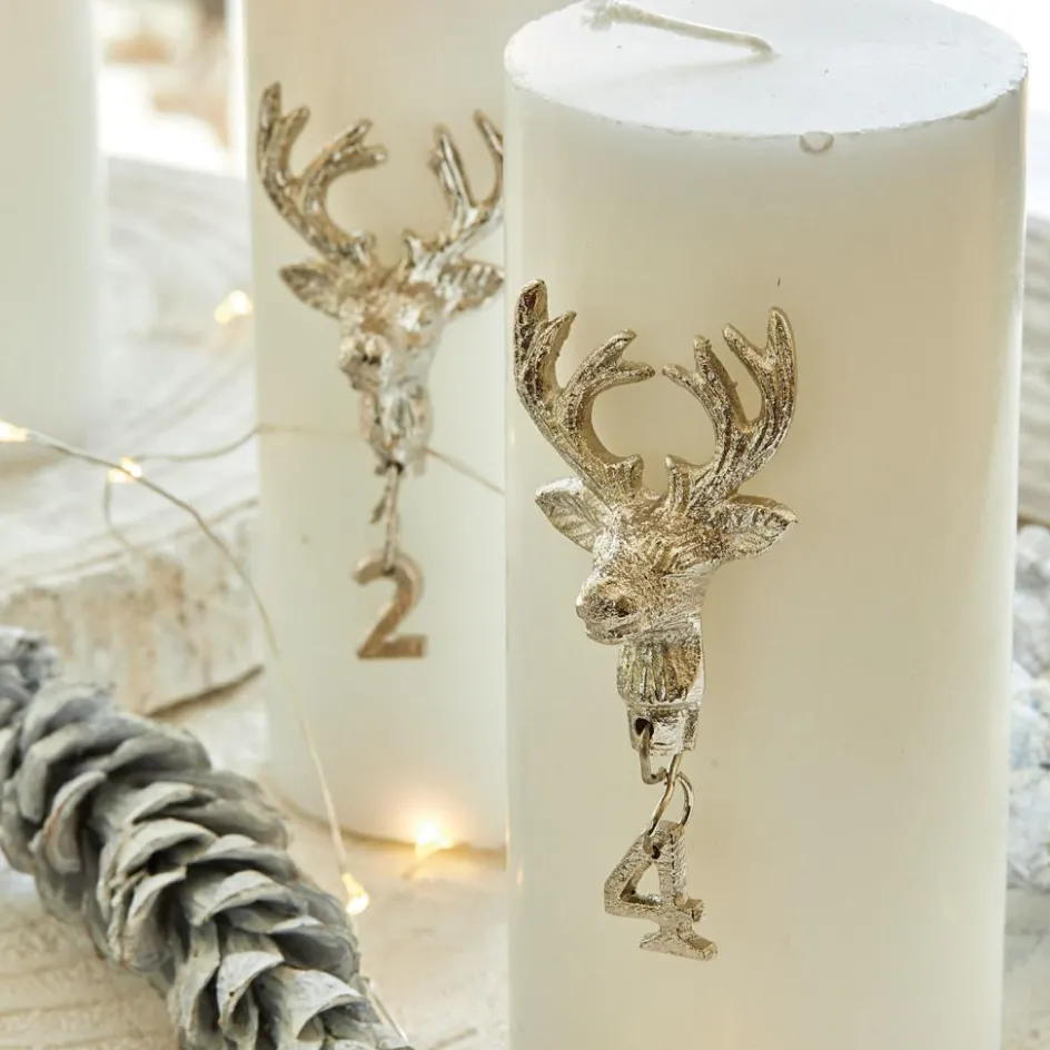 Kerzen|Adventskranz^LOBERON Deko-Pin 4er Set Charre