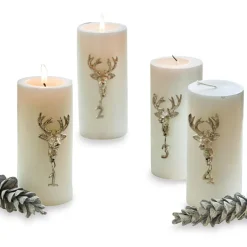 Kerzen|Adventskranz^LOBERON Deko-Pin 4er Set Charre