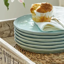 Geschirr|Geschirr^LOBERON Dessertteller 6er Set Biarré türkis