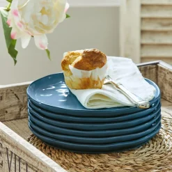 Geschirr|Geschirr^LOBERON Dessertteller 6er Set Biarré blau