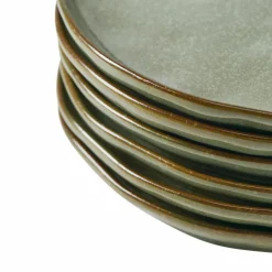 Geschirr|Geschirr^LOBERON Dessertteller 6er Set Biarré türkis/braun