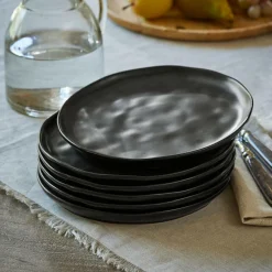 Geschirr|Geschirr^LOBERON Dessertteller 6er Set Biarré schwarz