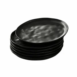 Geschirr|Geschirr^LOBERON Dessertteller 6er Set Biarré schwarz