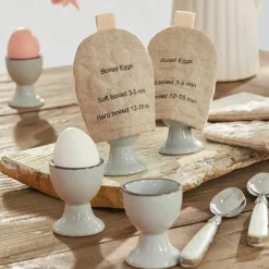 Geschirr|Geschirr^LOBERON Eierbecher 6er Set Biarré grau