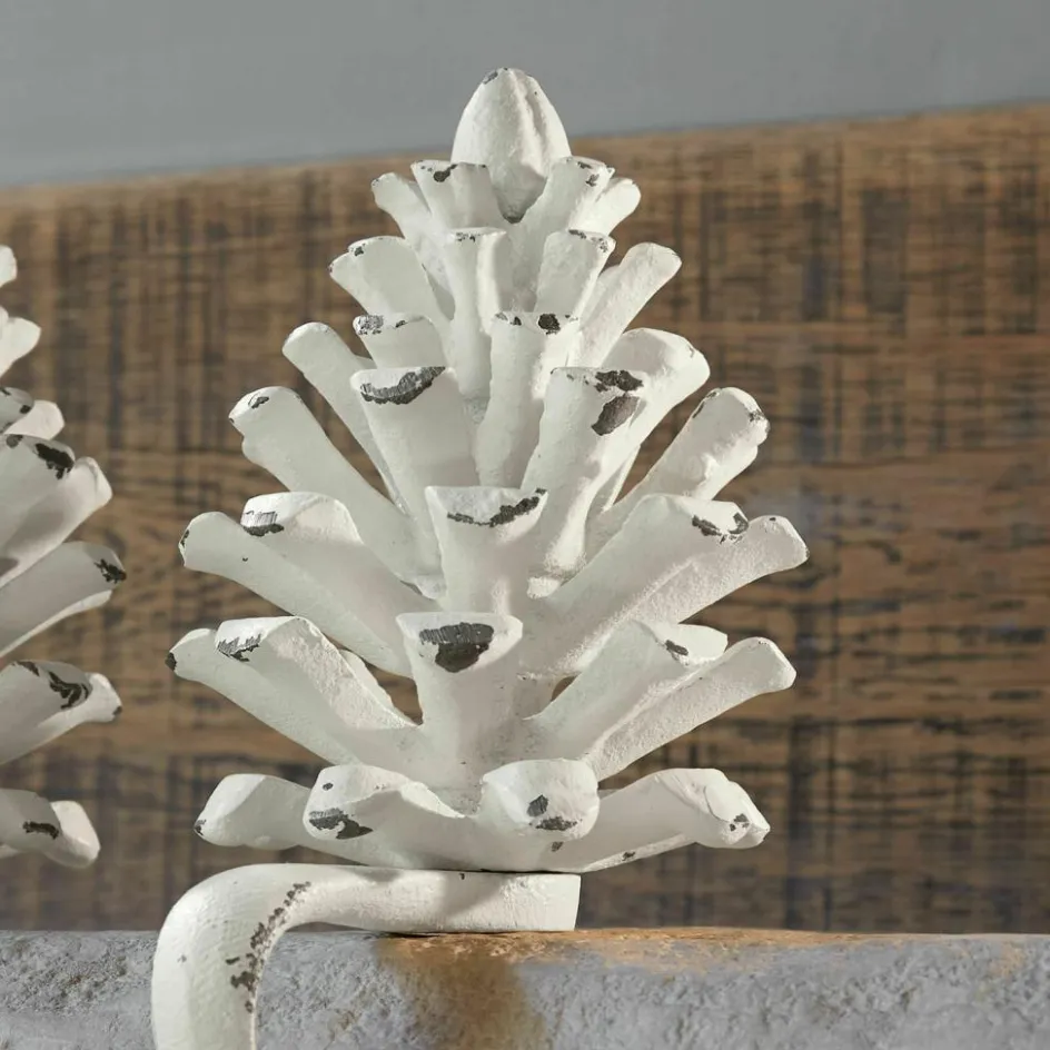 Weihnachtliche Deko-Objekte^LOBERON Eisenzapfen 2er Set Firenza antikweiß