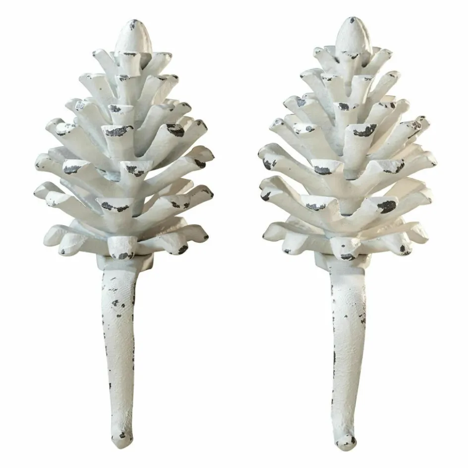 Weihnachtliche Deko-Objekte^LOBERON Eisenzapfen 2er Set Firenza antikweiß