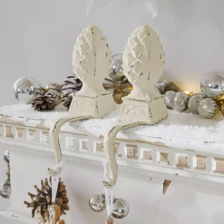 Dekoobjekte|Dekoration^LOBERON Eisenzapfen 2er Set Lucielle antikweiß