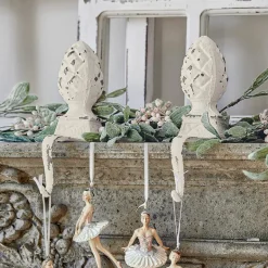 Dekoobjekte|Dekoration^LOBERON Eisenzapfen 2er Set Lucielle antikweiß