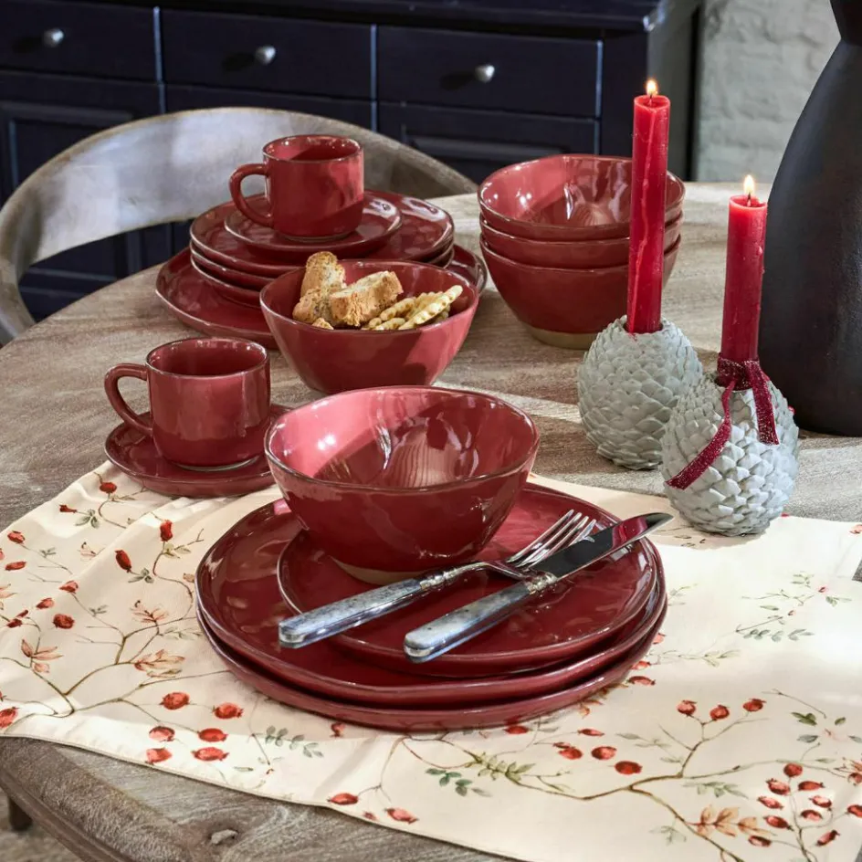 Geschirr|Geschirr^LOBERON Geschirr 30er Set Biarré rot