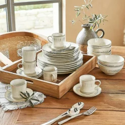 Geschirr|Geschirr^LOBERON Geschirr 30er Set Périers creme