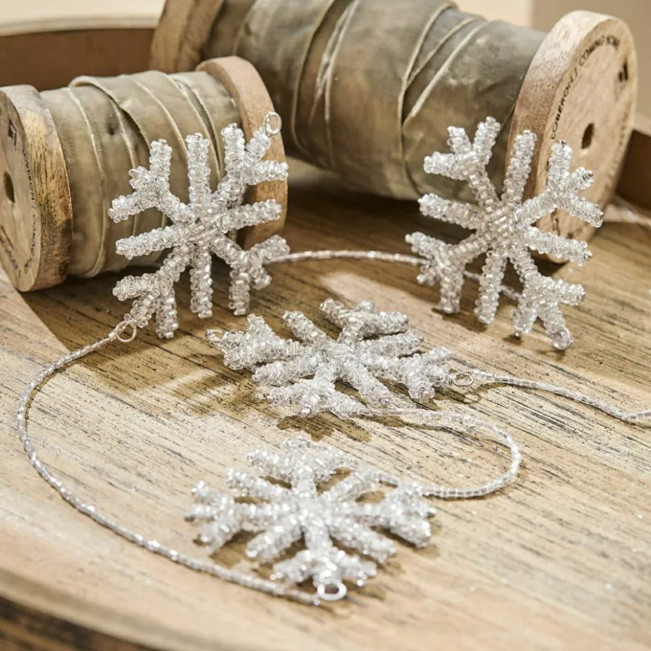 Weihnachtliche Deko-Objekte^LOBERON Girlande Snowflakes