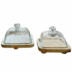 Vorratsdosen & Glasglocken|Vorratsdosen & Glasglocken^LOBERON Glasglocke mit Platte 2er Set Bellavario