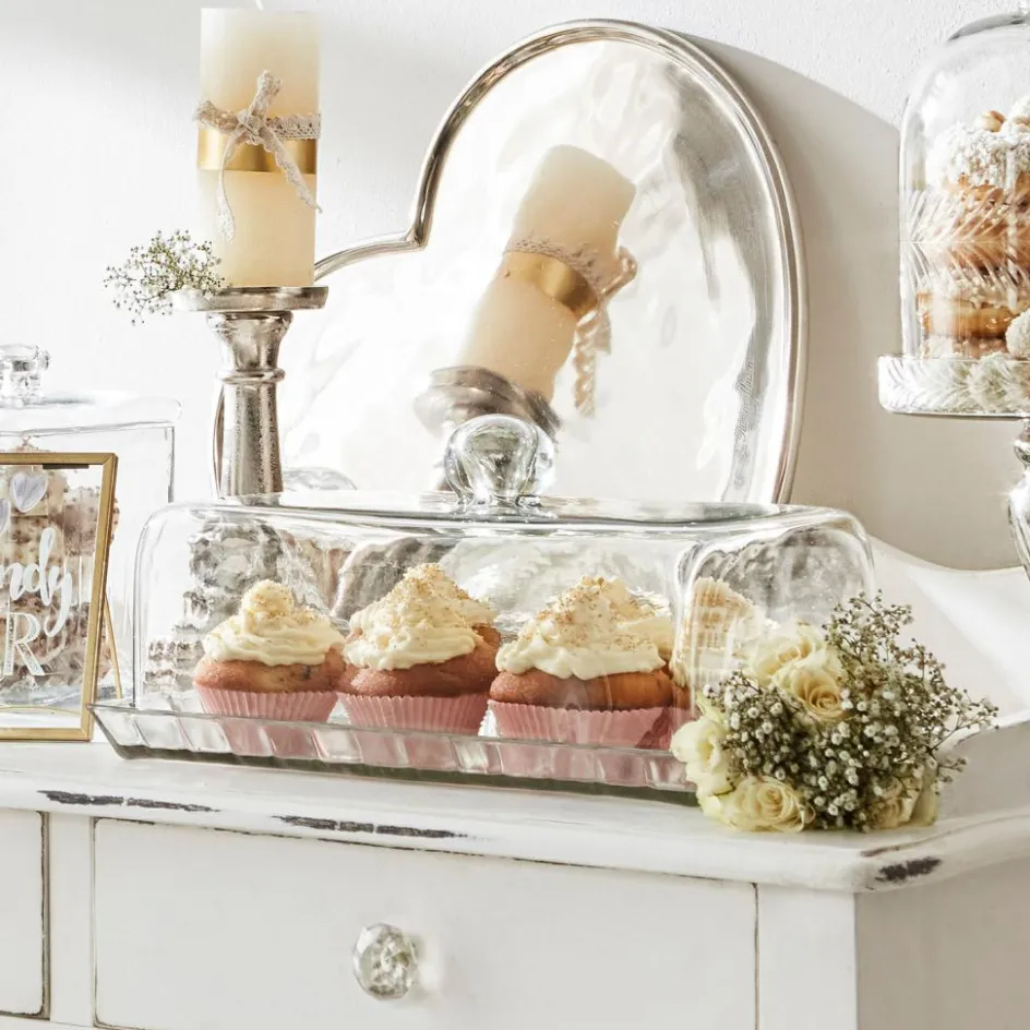 Vorratsdosen & Glasglocken|Vorratsdosen & Glasglocken^LOBERON Glasglocke mit Platte Nelia