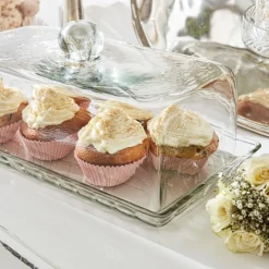 Vorratsdosen & Glasglocken|Vorratsdosen & Glasglocken^LOBERON Glasglocke mit Platte Nelia