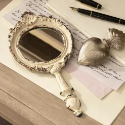 Spiegel|Spiegel^LOBERON Handspiegel Empuré antikweiß