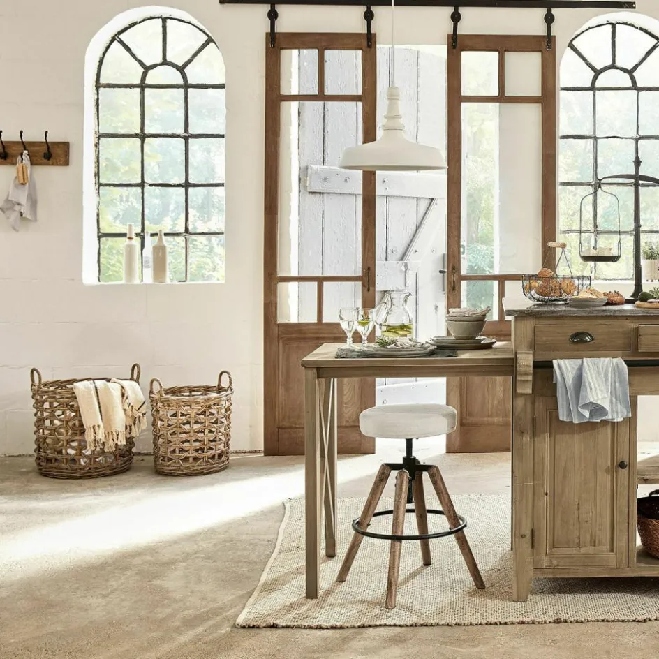 Hocker & Poufs|Sitzmöbel^LOBERON Hocker Twist weiß/braun