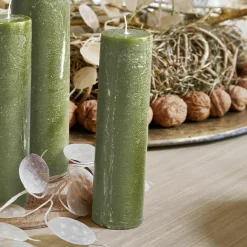 Kerzen|Kerzenhalter^LOBERON Kerze 4er Set Avinal grün