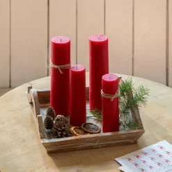 Kerzen|Kerzenhalter^LOBERON Kerze 4er Set Avinal rot