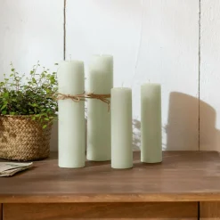 Kerzen|Kerzenhalter^LOBERON Kerze 4er Set Avinal salbei
