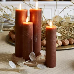 Kerzen|Kerzenhalter^LOBERON Kerze 4er Set Avinal rostrot
