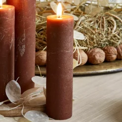 Kerzen|Kerzenhalter^LOBERON Kerze 4er Set Avinal rostrot