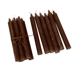 Kerzen|Kerzenhalter^LOBERON Kerze 12er Set Bauceau dunkelbraun