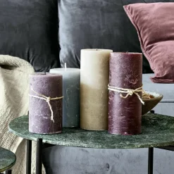 Kerzen|Kerzenhalter^LOBERON Kerze 4er Set Berekua grau/taupe/lila